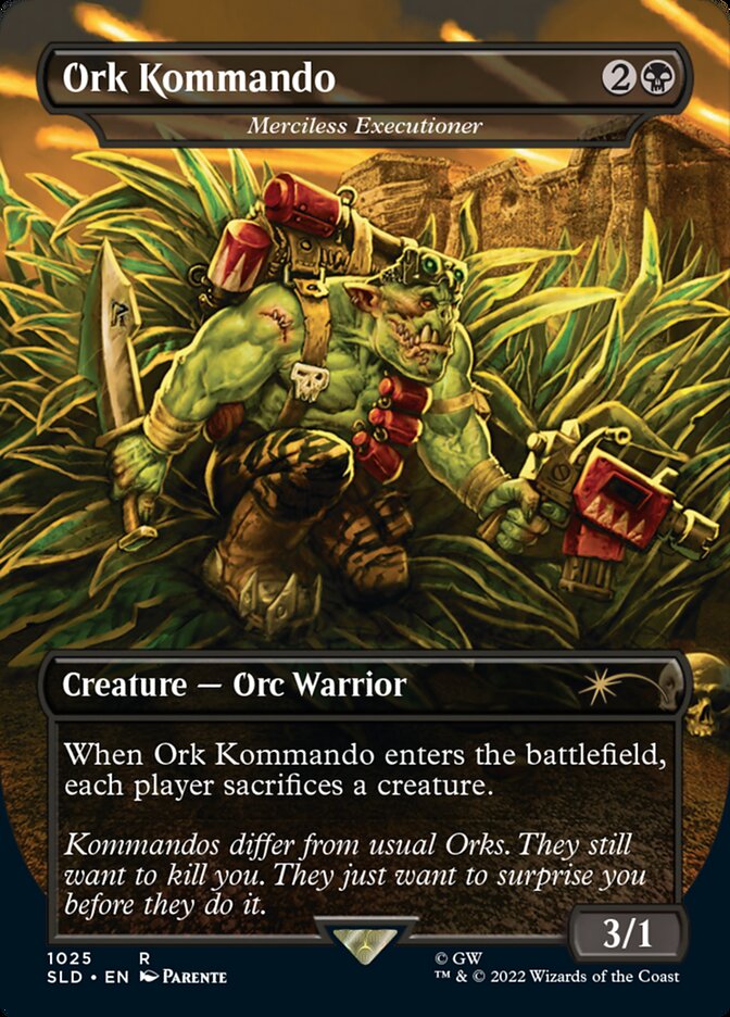 Ork Kommando - Merciless Executioner (Borderless) [Secret Lair Drop Series] | Game Master's Emporium (The New GME)