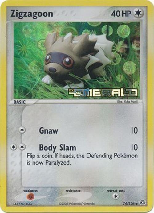 Zigzagoon (74/106) (Stamped) [EX: Emerald] | Game Master's Emporium (The New GME)