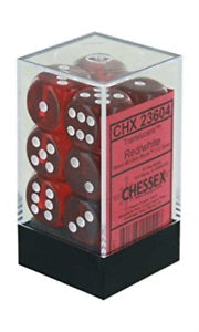 Chessex 12d6 Red Translucent 16mm Dice | Game Master's Emporium (The New GME)