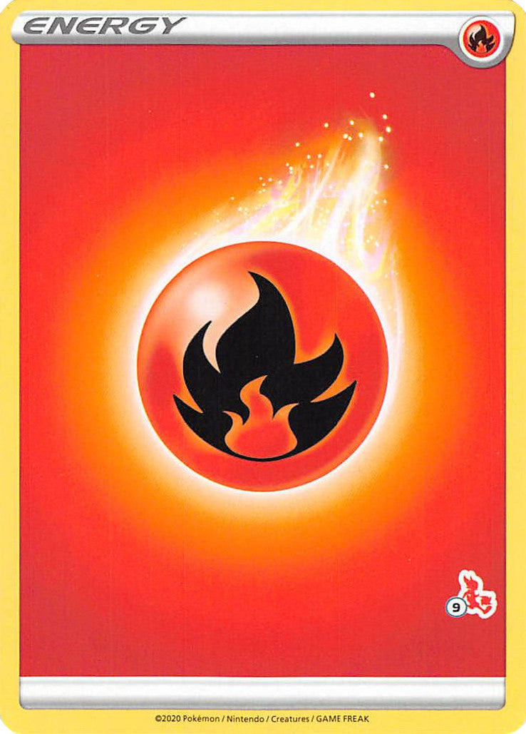Fire Energy (Cinderace Stamp #9) [Battle Academy 2022] | Game Master's Emporium (The New GME)