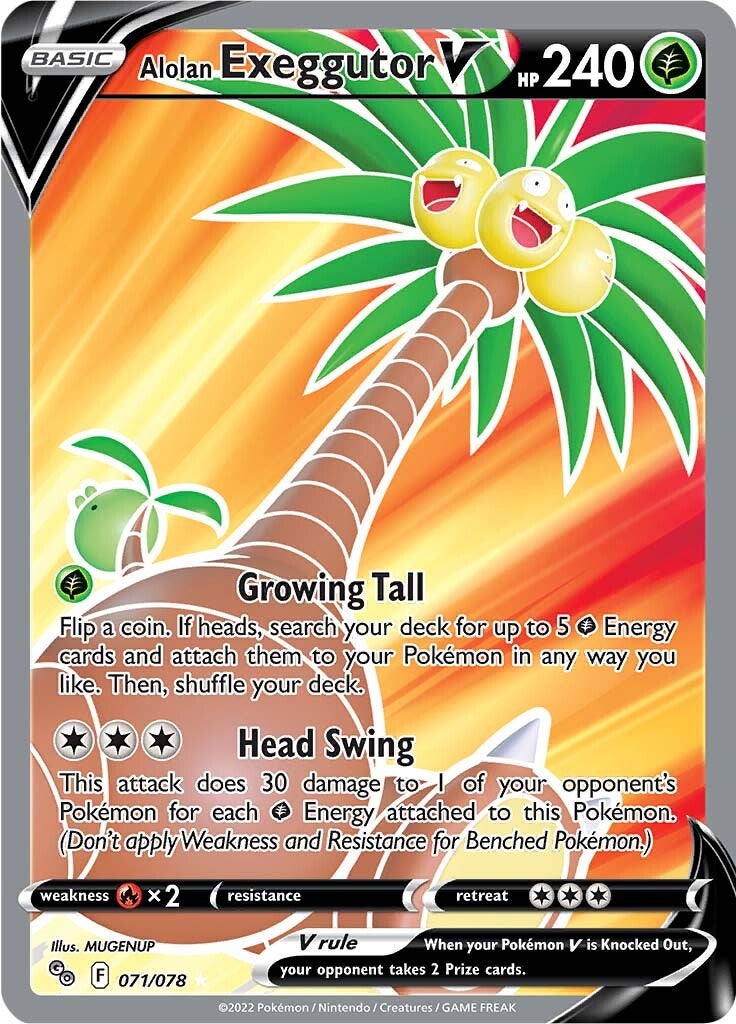 Alolan Exeggutor V (071/078) [Pokémon GO] | Game Master's Emporium (The New GME)