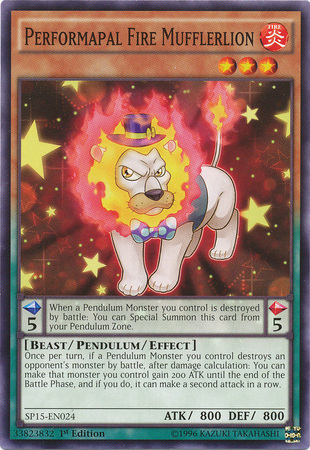 Performapal Fire Mufflerlion [SP15-EN024] Common | Game Master's Emporium (The New GME)