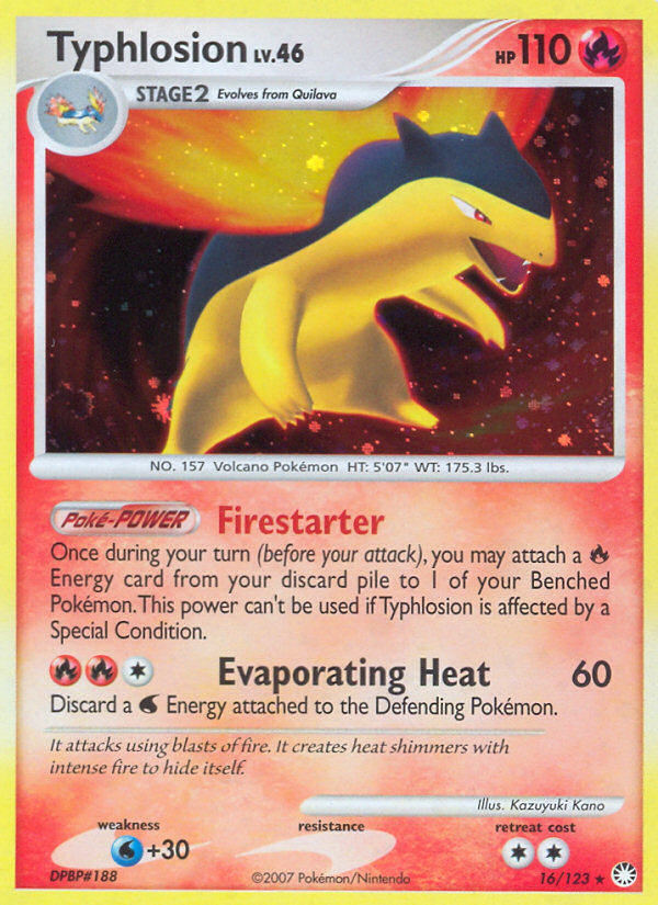 Typhlosion (16/123) [Diamond & Pearl: Mysterious Treasures] | Game Master's Emporium (The New GME)