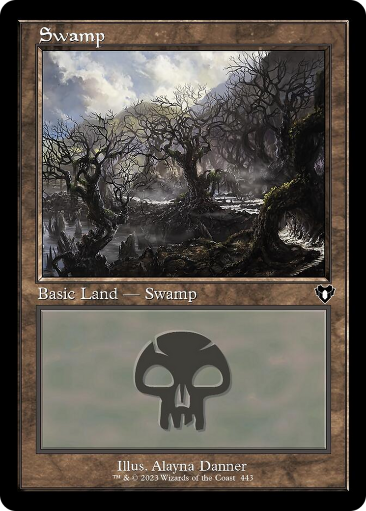 Swamp (443) (Retro) [Commander Masters] | Game Master's Emporium (The New GME)