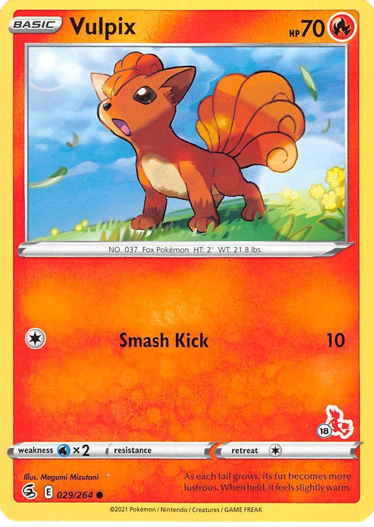 Vulpix (029/264) (Cinderace Stamp #18) [Battle Academy 2022] | Game Master's Emporium (The New GME)