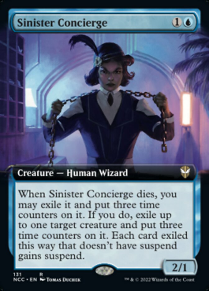 Sinister Concierge (Extended Art) [Streets of New Capenna Commander] | Game Master's Emporium (The New GME)