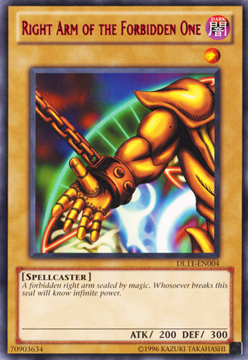 Right Arm of the Forbidden One (Red) [DL11-EN004] Rare | Game Master's Emporium (The New GME)