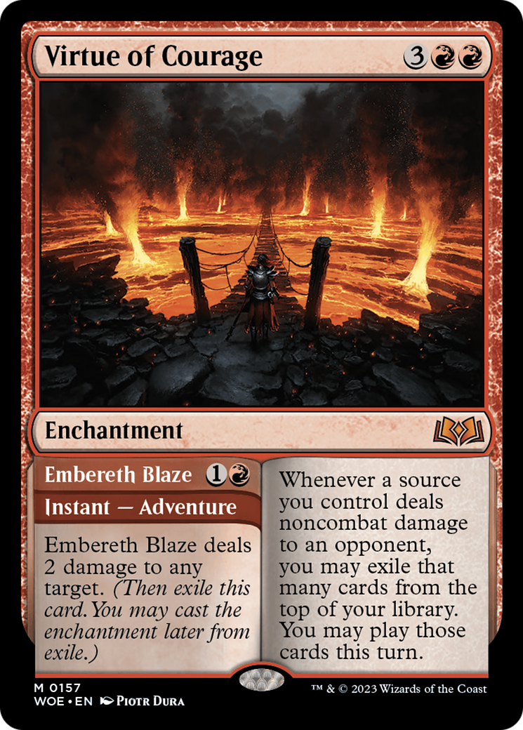 Virtue of Courage // Embereth Blaze [Wilds of Eldraine] | Game Master's Emporium (The New GME)