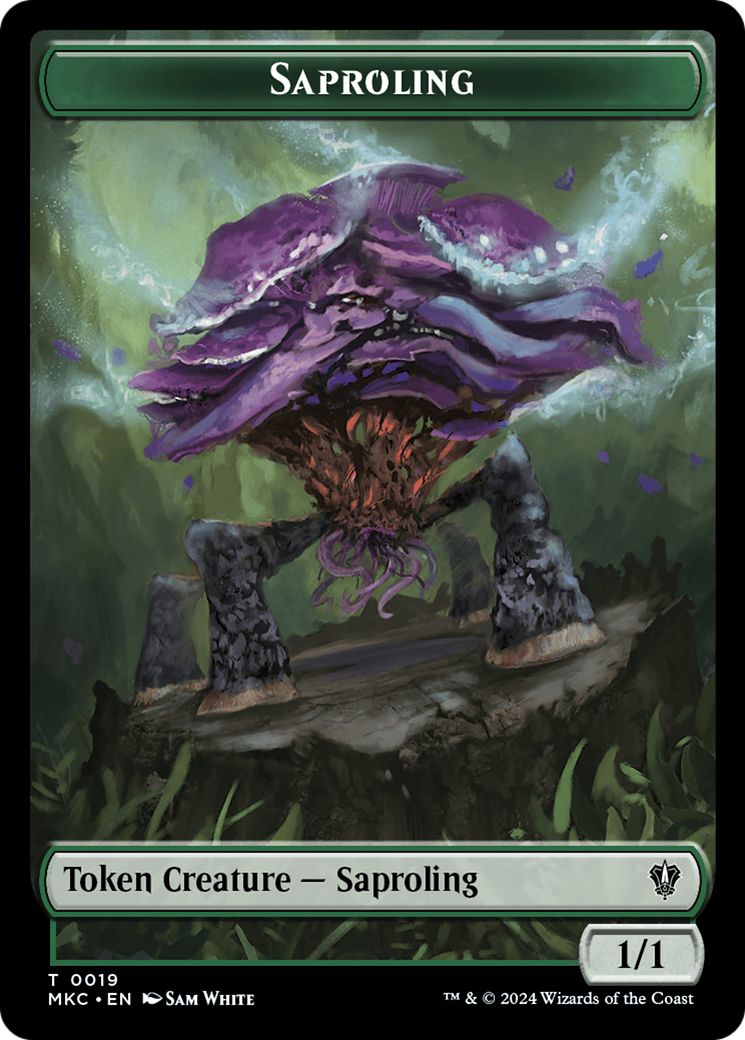 Saproling // Morph Double-Sided Token [Murders at Karlov Manor Commander Tokens] | Game Master's Emporium (The New GME)