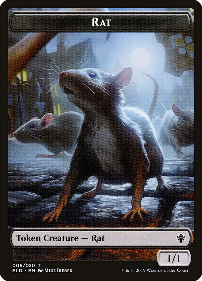 Rat Token [Throne of Eldraine Tokens] | Game Master's Emporium (The New GME)