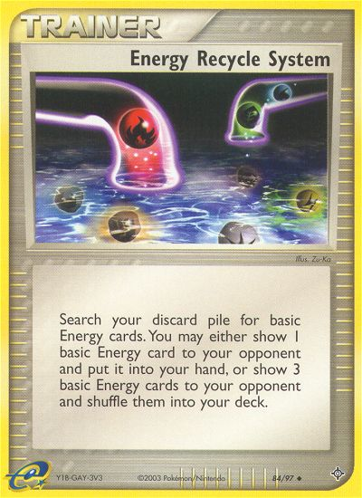 Energy Recycle System (84/97) [EX: Dragon] | Game Master's Emporium (The New GME)