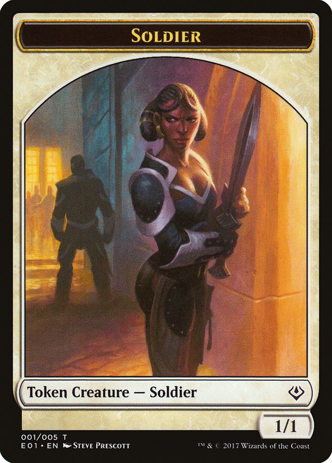 Soldier Token [Archenemy: Nicol Bolas Tokens] | Game Master's Emporium (The New GME)