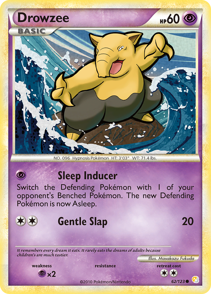 Drowzee (62/123) [HeartGold & SoulSilver: Base Set] | Game Master's Emporium (The New GME)