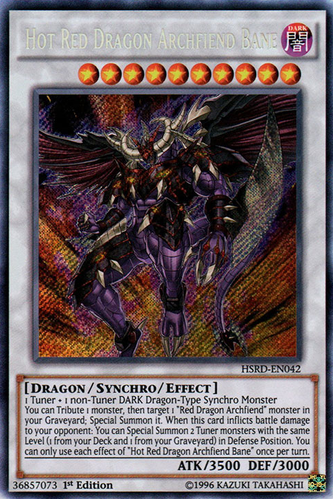 Hot Red Dragon Archfiend Bane [HSRD-EN042] Secret Rare | Game Master's Emporium (The New GME)