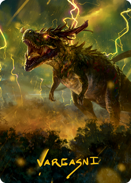Thrasta, Tempest's Roar Art Card (42) (Gold-Stamped Signature) [Modern Horizons 2 Art Series] | Game Master's Emporium (The New GME)