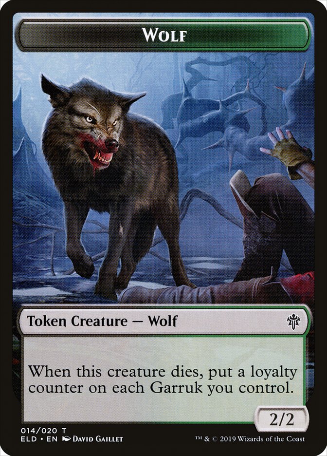 Wolf Token [Throne of Eldraine Tokens] | Game Master's Emporium (The New GME)