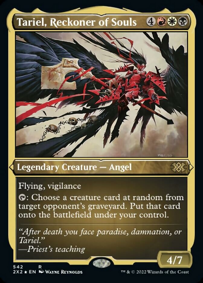 Tariel, Reckoner of Souls (Foil Etched) [Double Masters 2022] | Game Master's Emporium (The New GME)