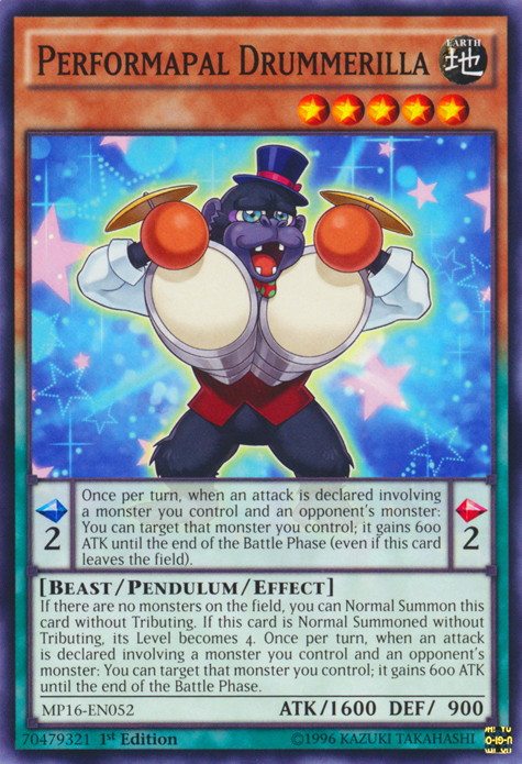 Performapal Drummerilla [MP16-EN052] Common | Game Master's Emporium (The New GME)