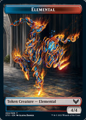 Elemental // Avatar Double-Sided Token [Strixhaven: School of Mages Tokens] | Game Master's Emporium (The New GME)