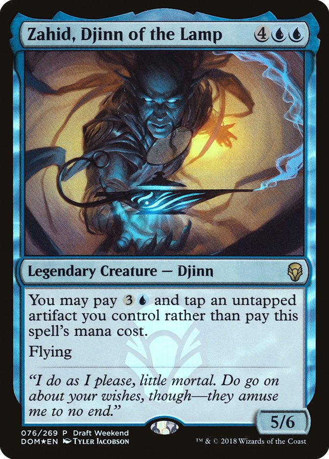 Zahid, Djinn of the Lamp (Draft Weekend) [Dominaria Promos] | Game Master's Emporium (The New GME)