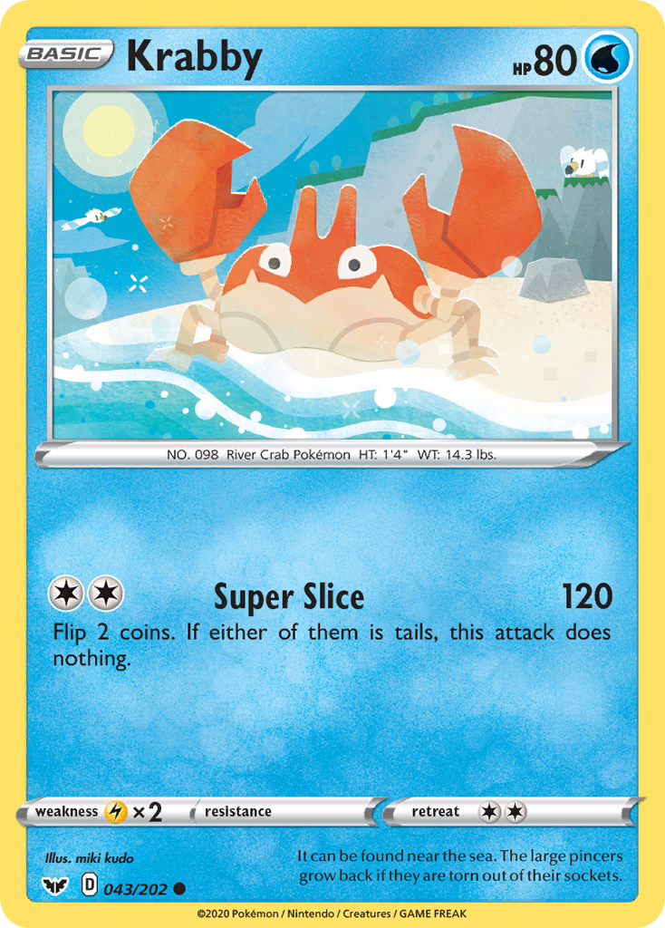 Krabby (043/202) [Sword & Shield: Base Set] | Game Master's Emporium (The New GME)