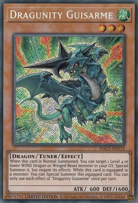 Dragunity Guisarme [HAC1-EN172] Secret Rare | Game Master's Emporium (The New GME)