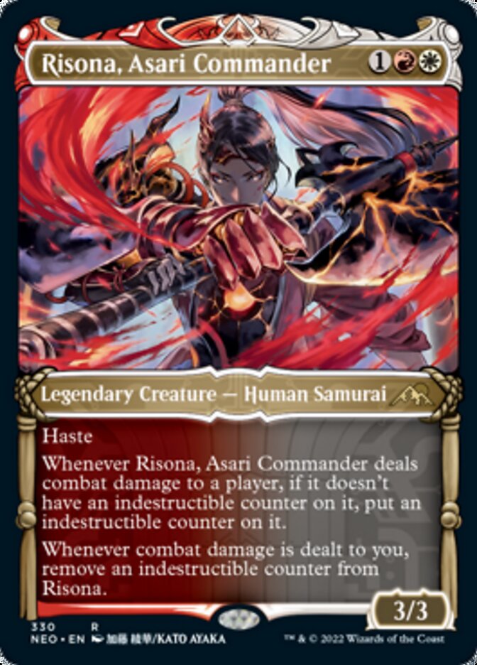 Risona, Asari Commander (Showcase Samurai) [Kamigawa: Neon Dynasty] | Game Master's Emporium (The New GME)