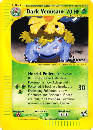 Dark Venusaur (7) (Winner) [Best of Promos] | Game Master's Emporium (The New GME)