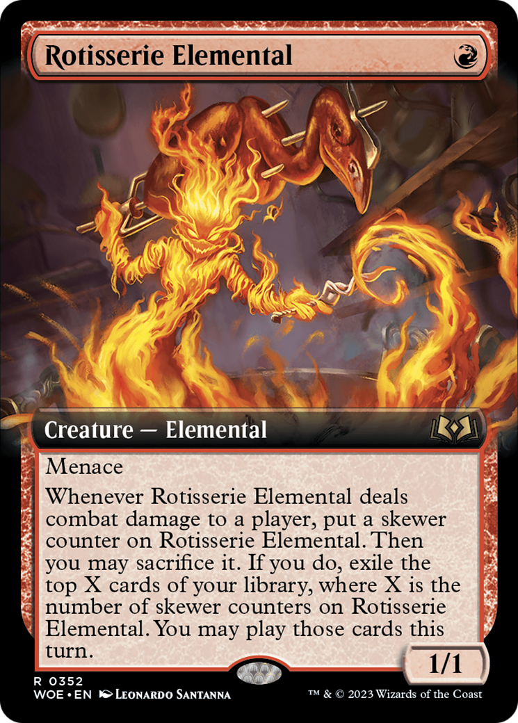 Rotisserie Elemental (Extended Art) [Wilds of Eldraine] | Game Master's Emporium (The New GME)