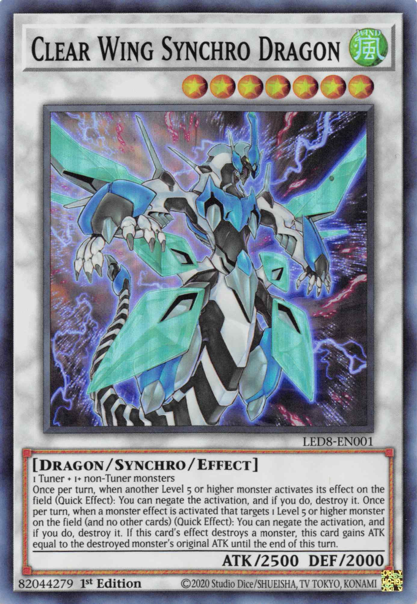 Clear Wing Synchro Dragon [LED8-EN001] Super Rare | Game Master's Emporium (The New GME)