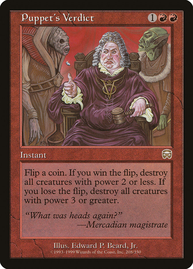 Puppet's Verdict [Mercadian Masques] | Game Master's Emporium (The New GME)