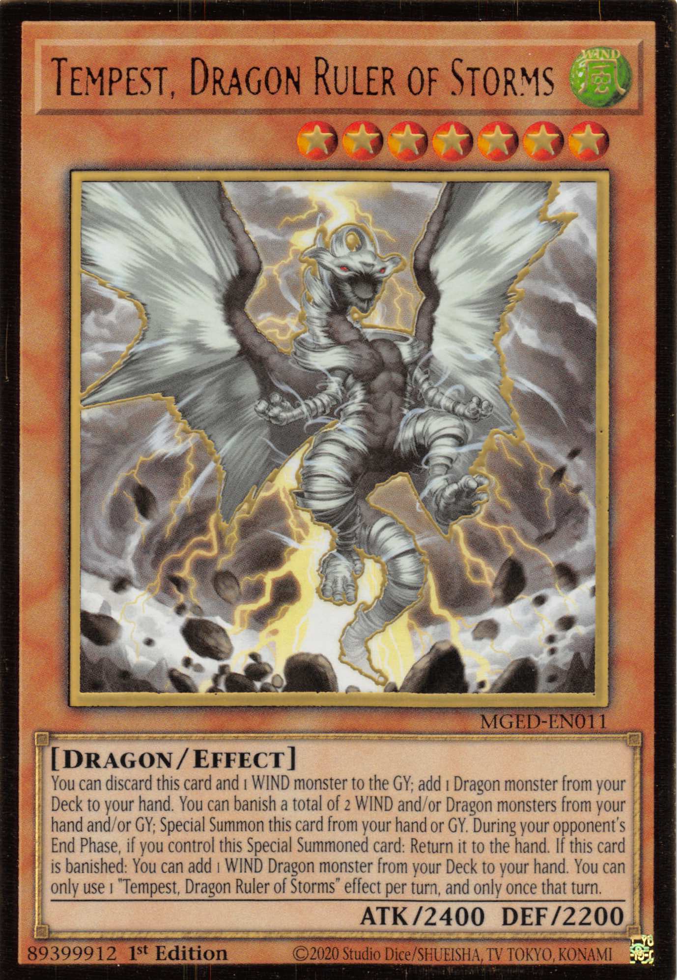 Tempest, Dragon Ruler of Storms [MGED-EN011] Gold Rare | Game Master's Emporium (The New GME)