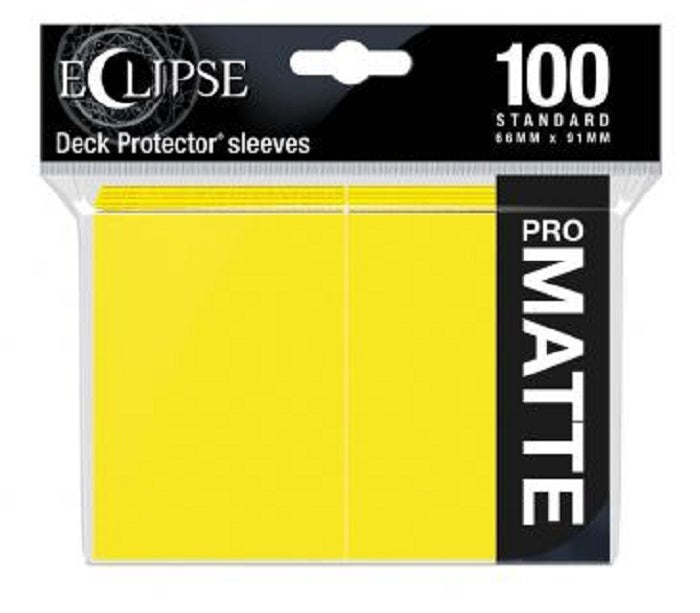 Eclipse Deck Protector Lemon Yellow Matte Card Sleeves 100 Standard Size | Game Master's Emporium (The New GME)