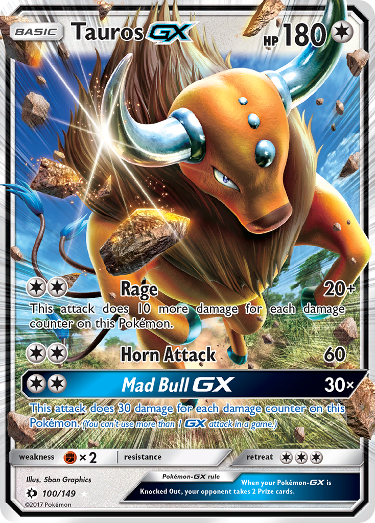 Tauros GX (100/149) [Sun & Moon: Base Set] | Game Master's Emporium (The New GME)