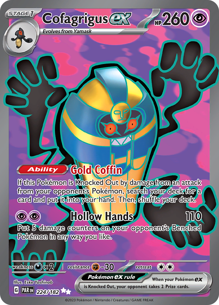 Cofagrigus ex (224/182) [Scarlet & Violet: Paradox Rift] | Game Master's Emporium (The New GME)