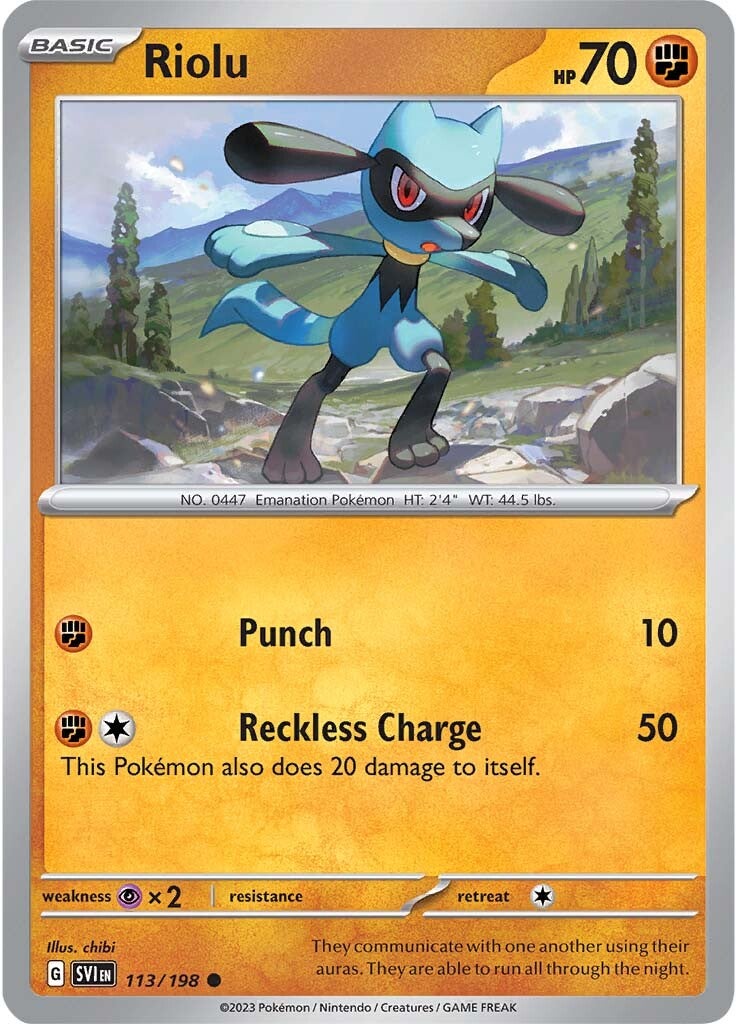 Riolu (113/198) [Scarlet & Violet: Base Set] | Game Master's Emporium (The New GME)