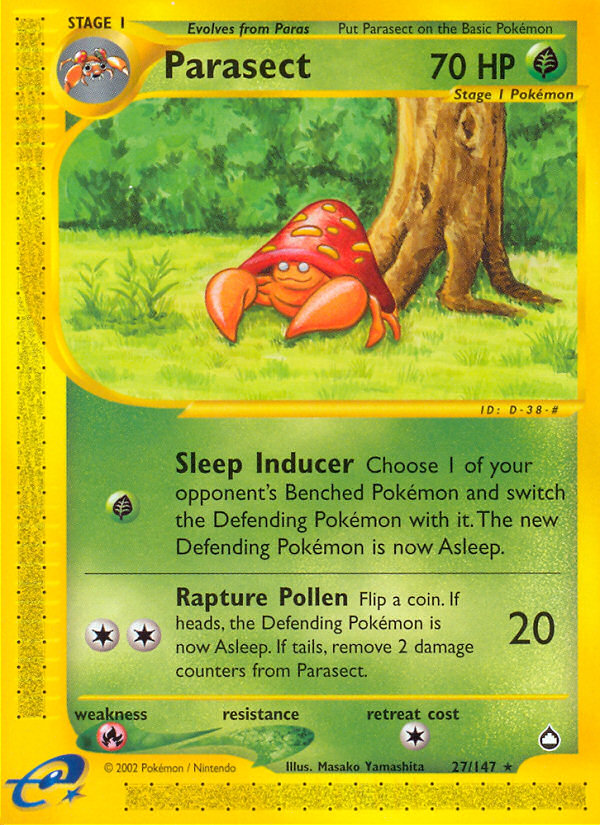 Parasect (27/147) [Aquapolis] | Game Master's Emporium (The New GME)
