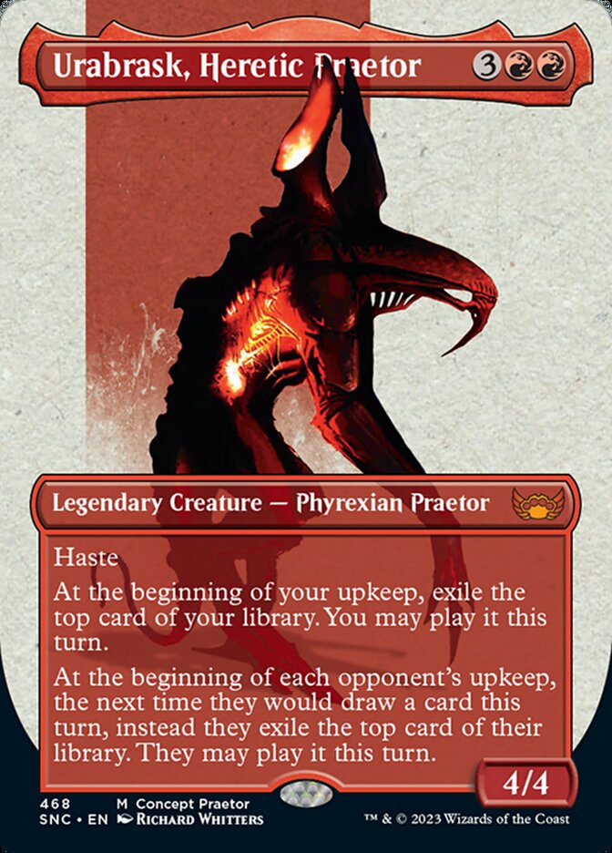 Urabrask, Heretic Praetor (Borderless Concept Praetors) [Phyrexia: All Will Be One] | Game Master's Emporium (The New GME)
