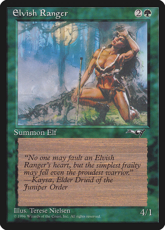 Elvish Ranger (Moon Background) [Alliances] | Game Master's Emporium (The New GME)