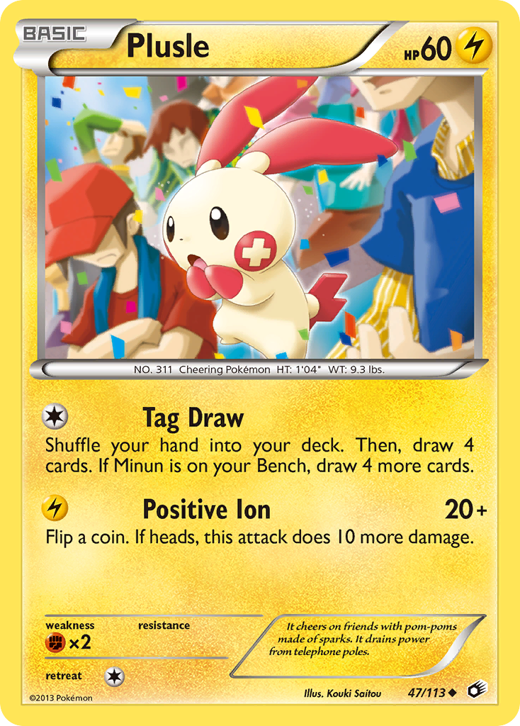 Plusle (47/113) [Black & White: Legendary Treasures] | Game Master's Emporium (The New GME)