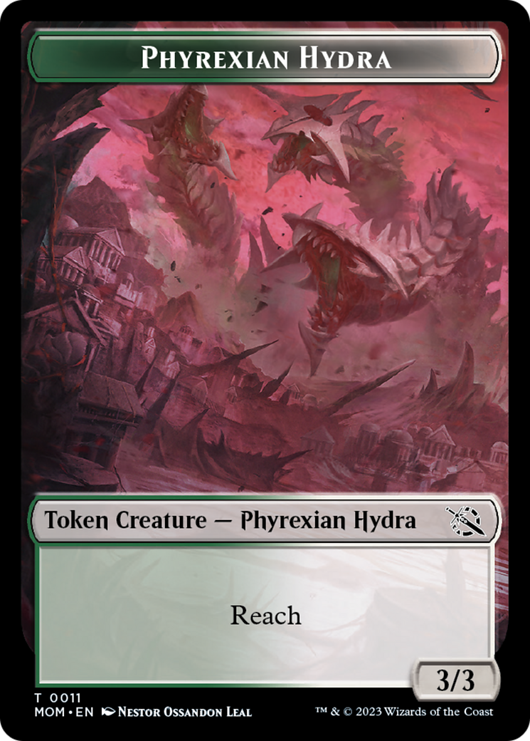 Monk // Phyrexian Hydra (11) Double-Sided Token [March of the Machine Tokens] | Game Master's Emporium (The New GME)