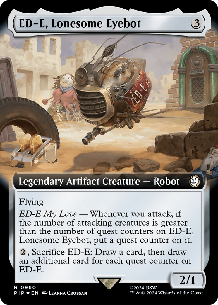ED-E, Lonesome Eyebot (Extended Art) (Surge Foil) [Fallout] | Game Master's Emporium (The New GME)