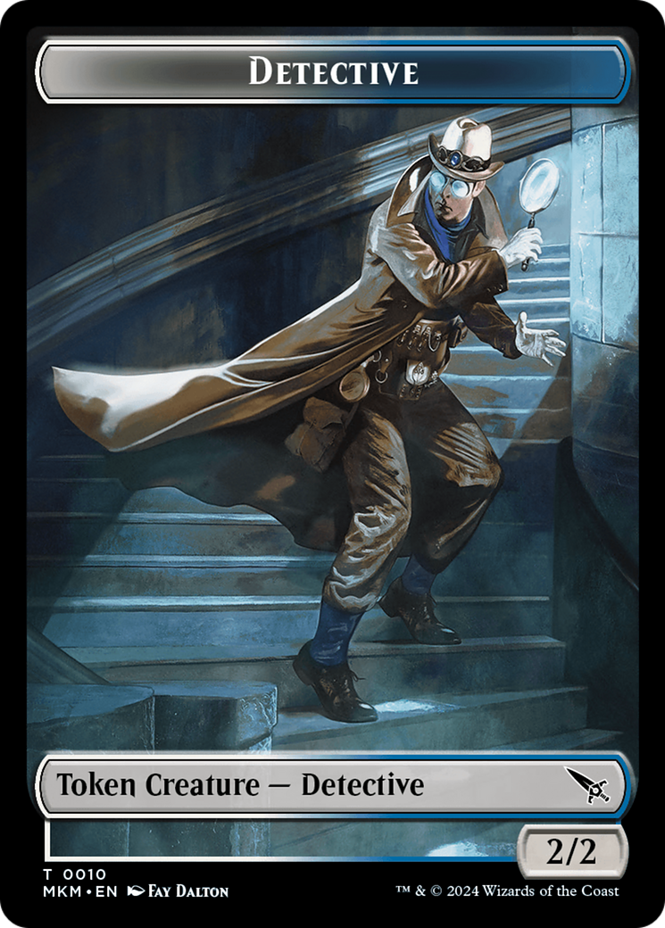 Detective // Dog Double-Sided Token [Murders at Karlov Manor Tokens] | Game Master's Emporium (The New GME)