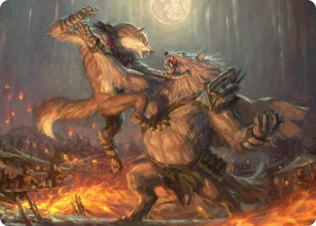 Duel for Dominance Art Card [Innistrad: Midnight Hunt Art Series] | Game Master's Emporium (The New GME)