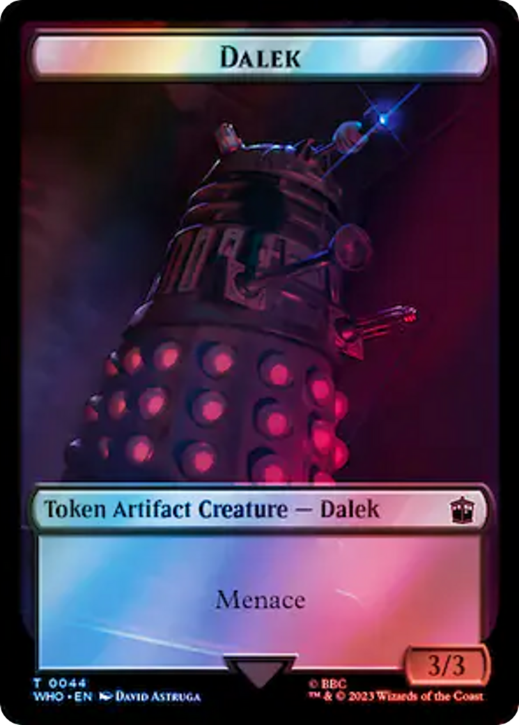 Dalek // Beast Double-Sided Token (Surge Foil) [Doctor Who Tokens] | Game Master's Emporium (The New GME)
