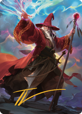 Elminster Art Card (36) (Gold-Stamped Signature) [Commander Legends: Battle for Baldur's Gate Art Series] | Game Master's Emporium (The New GME)