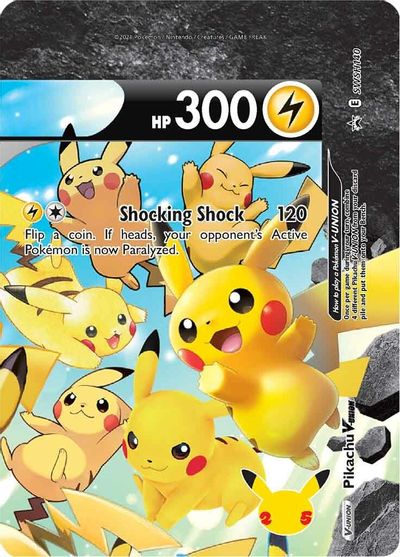 Pikachu V-UNION (SWSH140) (Celebrations) [Sword & Shield: Black Star Promos] | Game Master's Emporium (The New GME)