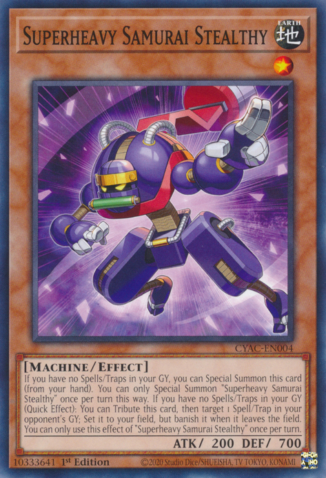 Superheavy Samurai Stealthy [CYAC-EN004] Common | Game Master's Emporium (The New GME)