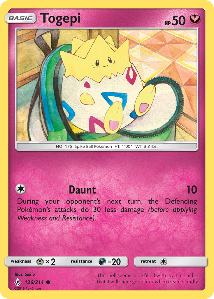 Togepi (136/214) [Sun & Moon: Unbroken Bonds] | Game Master's Emporium (The New GME)