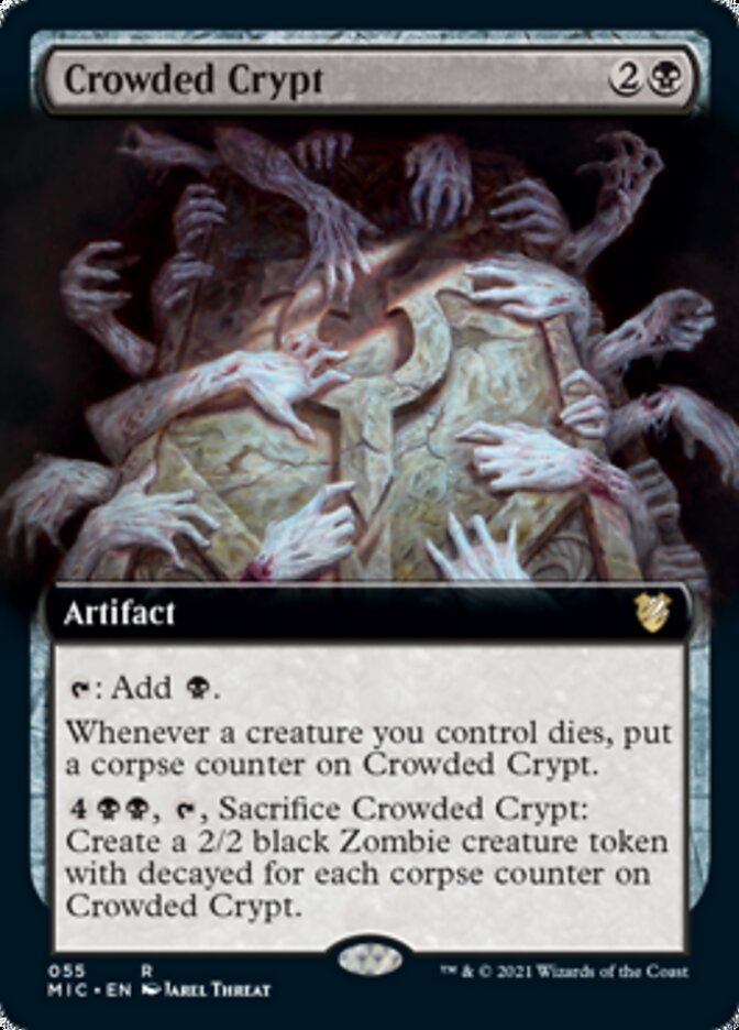 Crowded Crypt (Extended Art) [Innistrad: Midnight Hunt Commander] | Game Master's Emporium (The New GME)